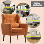 Mid Century Comfy Reading Chair with Chenille Fabric