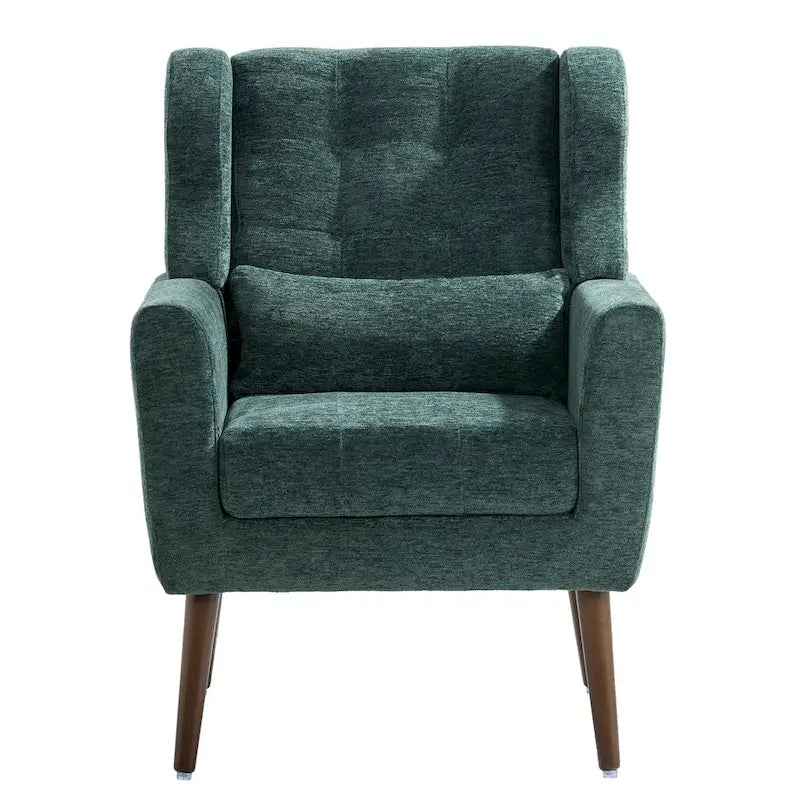 Mid Century Comfy Reading Chair with Chenille Fabric