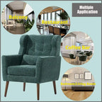 Mid Century Comfy Reading Chair with Chenille Fabric