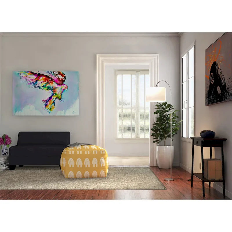Wood Console Table with Drawer and Satin Gold Metal Frame, Mission Style Hall Table