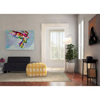 Wood Console Table with Drawer and Satin Gold Metal Frame, Mission Style Hall Table