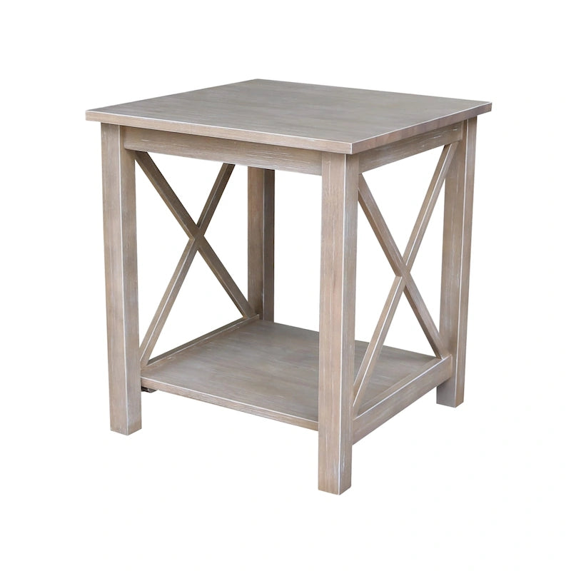 Solid Wood End Table, Classic Hampton Style Accent Side Table for Living Room or Bedroom
