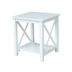 Solid Wood End Table, Classic Hampton Style Accent Side Table for Living Room or Bedroom