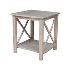 Solid Wood End Table, Classic Hampton Style Accent Side Table for Living Room or Bedroom