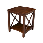 Solid Wood End Table, Classic Hampton Style Accent Side Table for Living Room or Bedroom