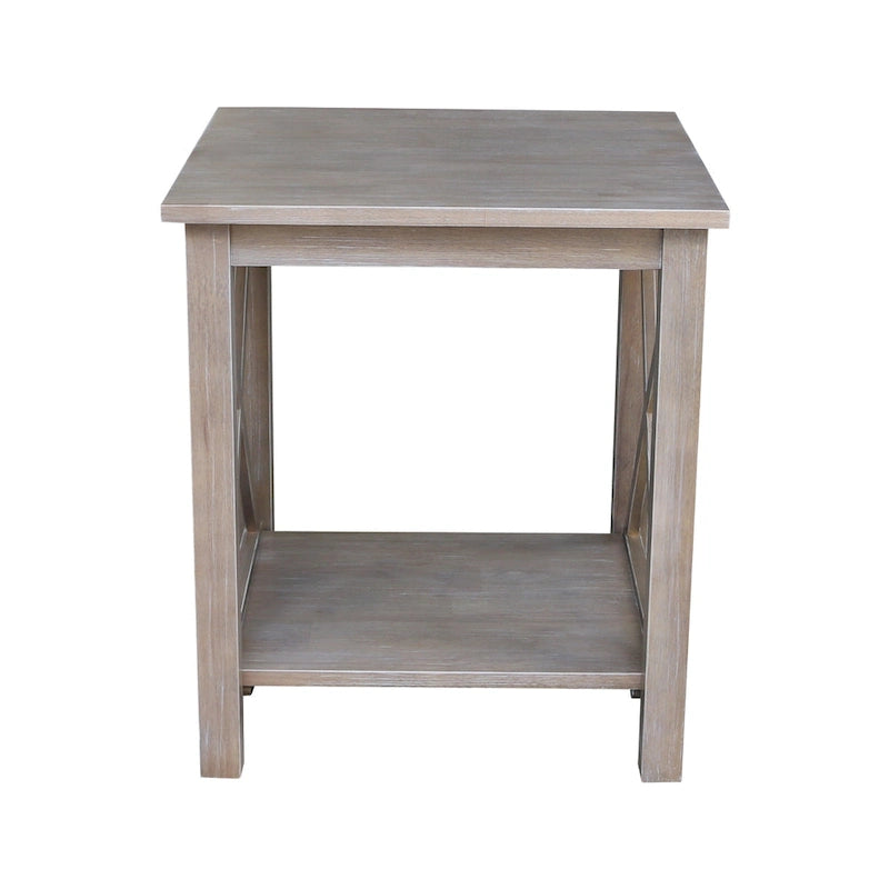 Solid Wood End Table, Classic Hampton Style Accent Side Table for Living Room or Bedroom