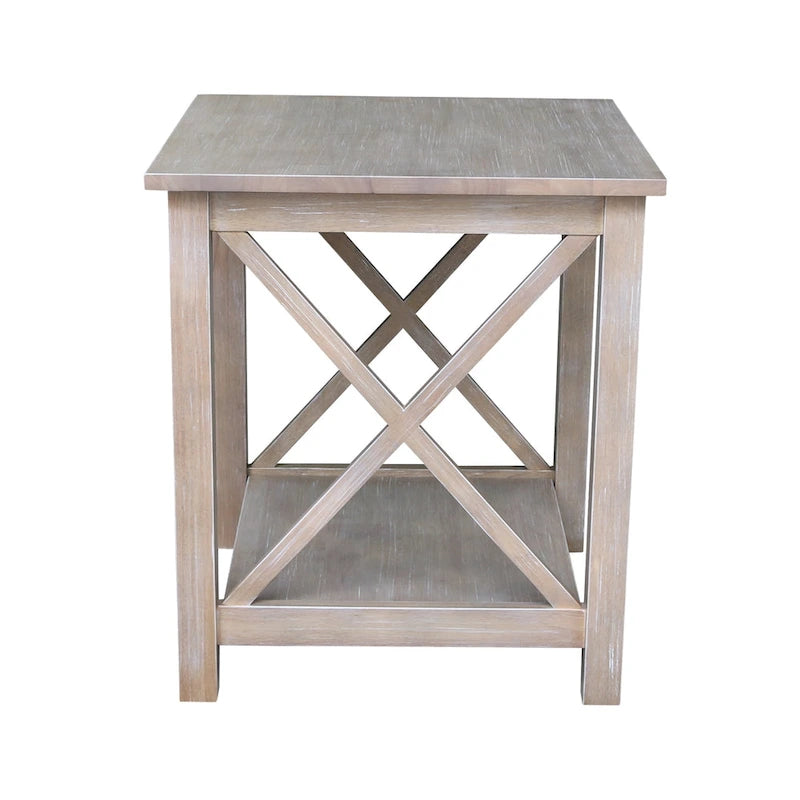 Solid Wood End Table, Classic Hampton Style Accent Side Table for Living Room or Bedroom