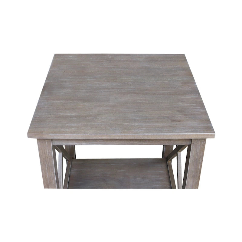 Solid Wood End Table, Classic Hampton Style Accent Side Table for Living Room or Bedroom