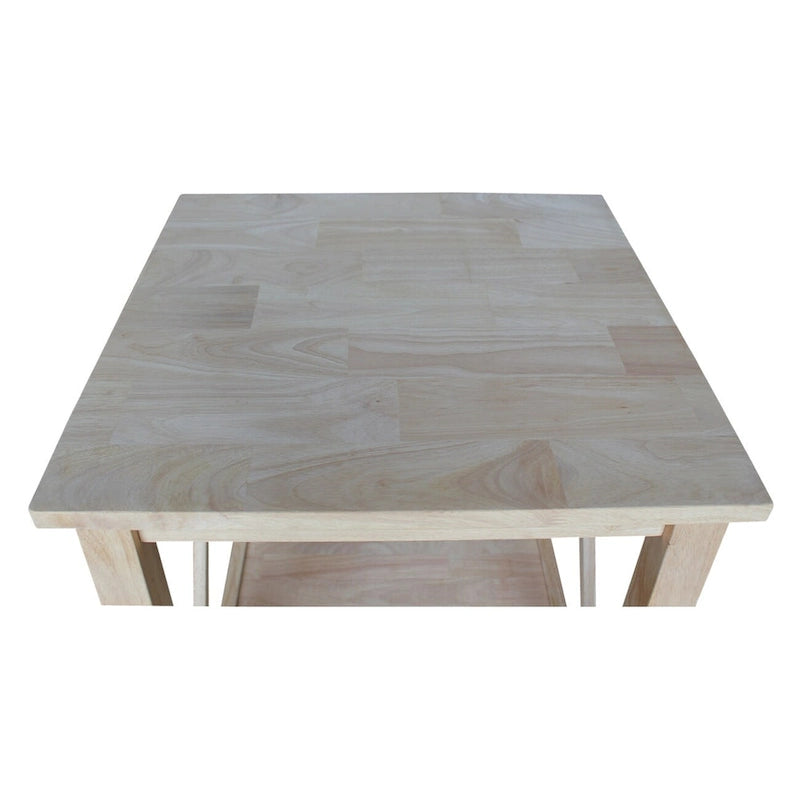 Solid Wood End Table, Classic Hampton Style Accent Side Table for Living Room or Bedroom