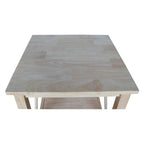 Solid Wood End Table, Classic Hampton Style Accent Side Table for Living Room or Bedroom