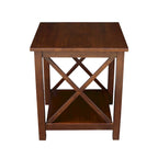 Solid Wood End Table, Classic Hampton Style Accent Side Table for Living Room or Bedroom