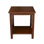 Solid Wood End Table, Classic Hampton Style Accent Side Table for Living Room or Bedroom