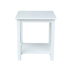 Solid Wood End Table, Classic Hampton Style Accent Side Table for Living Room or Bedroom