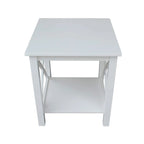 Solid Wood End Table, Classic Hampton Style Accent Side Table for Living Room or Bedroom