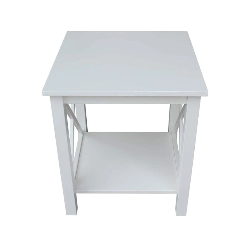 Solid Wood End Table, Classic Hampton Style Accent Side Table for Living Room or Bedroom
