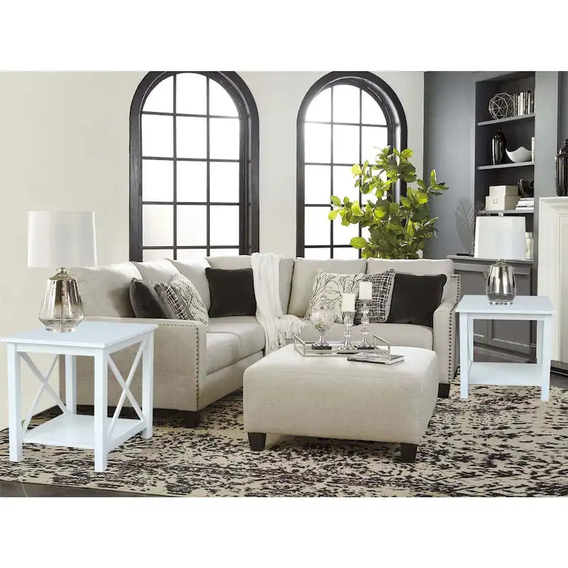 Solid Wood End Table, Classic Hampton Style Accent Side Table for Living Room or Bedroom