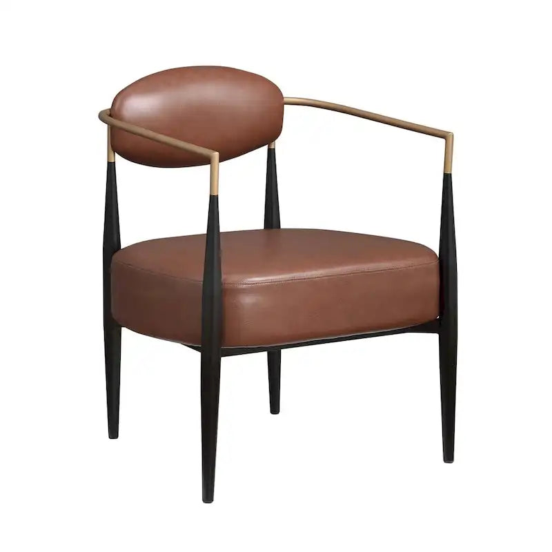 Boucle Dining Chair Living Room Chair with Thickened Plush Seat Cushion and Sleek Metal Frame