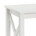 X-Frame Two-Tier End Table with Bottom Shelf, Rustic Farmhouse Wood Accent Side Table