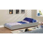 Modern Twin Size Solid Wood Pull-Out Trundle Bed, Space-Saving Guest Bed Frame