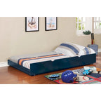 Modern Twin Size Solid Wood Pull-Out Trundle Bed, Space-Saving Guest Bed Frame