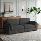 Modern 90 inch Corduroy Loveseat Deep Seat Sofa