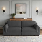Modern 90 inch Corduroy Loveseat Deep Seat Sofa