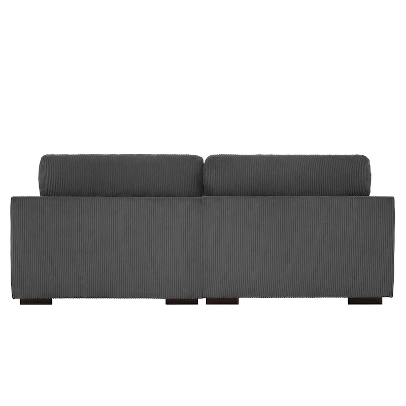 Modern 90 inch Corduroy Loveseat Deep Seat Sofa