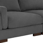 Modern 90 inch Corduroy Loveseat Deep Seat Sofa