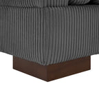 Modern 90 inch Corduroy Loveseat Deep Seat Sofa