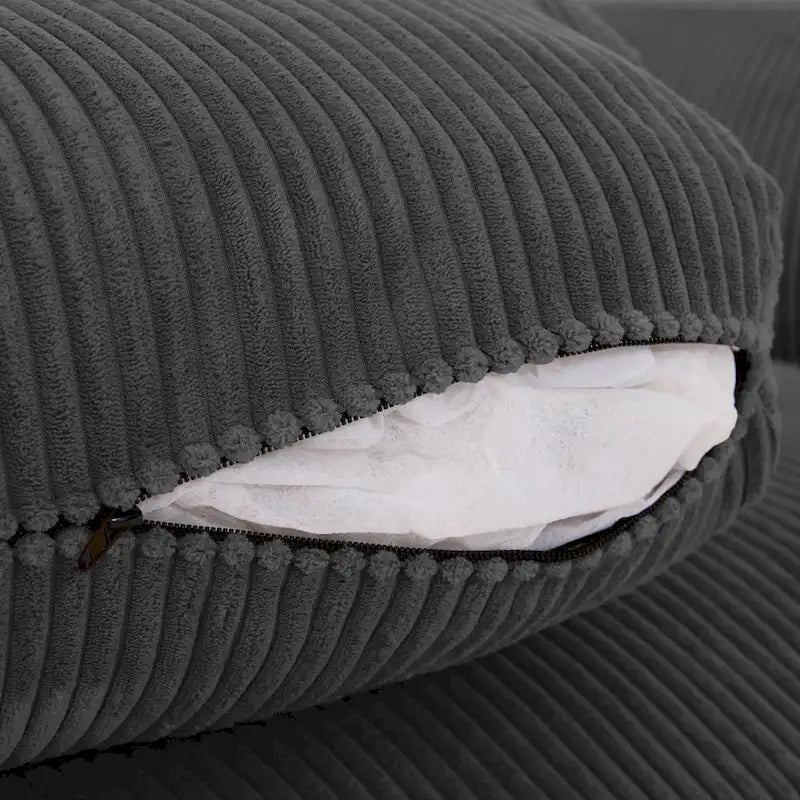 Modern 90 inch Corduroy Loveseat Deep Seat Sofa