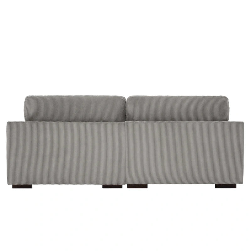 Modern 90 inch Corduroy Loveseat Deep Seat Sofa