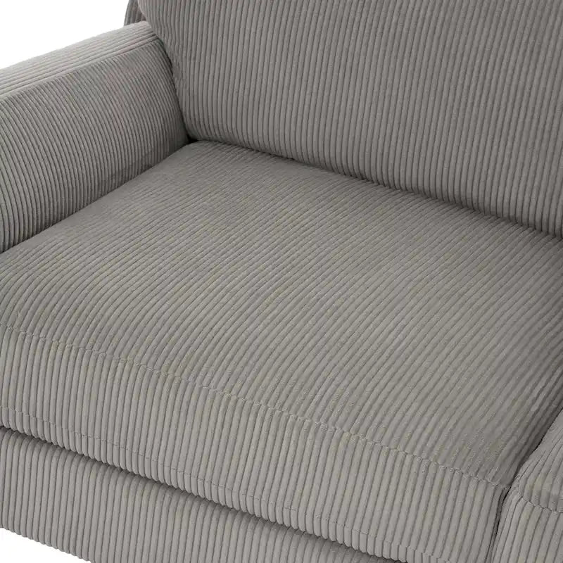 Modern 90 inch Corduroy Loveseat Deep Seat Sofa