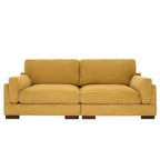 Modern 90 inch Corduroy Loveseat Deep Seat Sofa