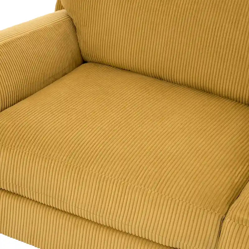 Modern 90 inch Corduroy Loveseat Deep Seat Sofa