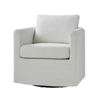 Modern 360° Swivel Accent Chair with Removable Linen Slipcover, 250 lbs Capacity