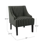 HomePop Classic Swoop Arm Accent Chair