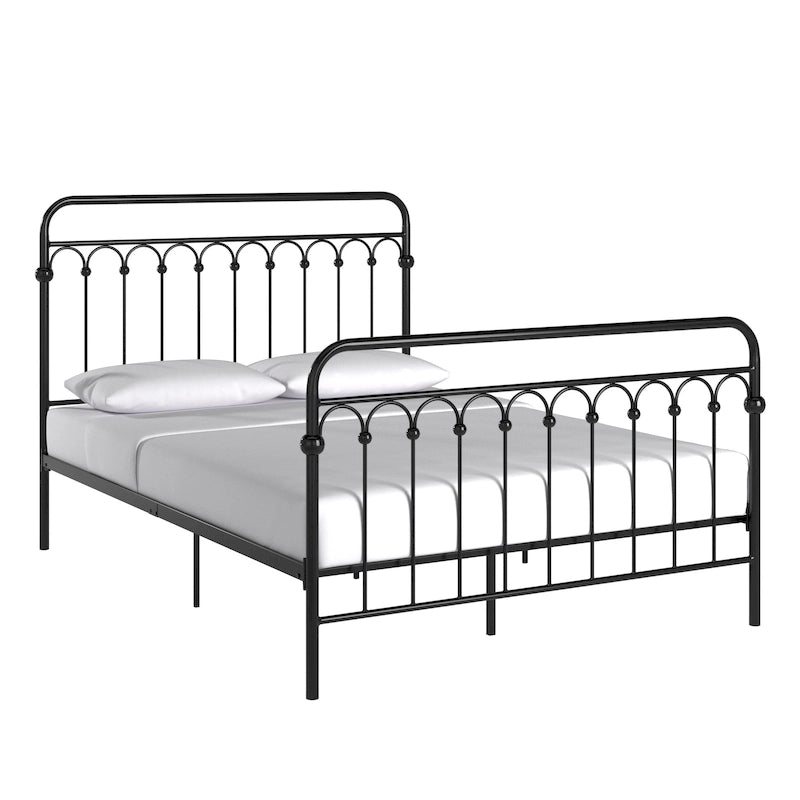 Metal Arches Platform Bed Frame, Arch Head and Footboard Design, Multiple Sizes and Finishes
