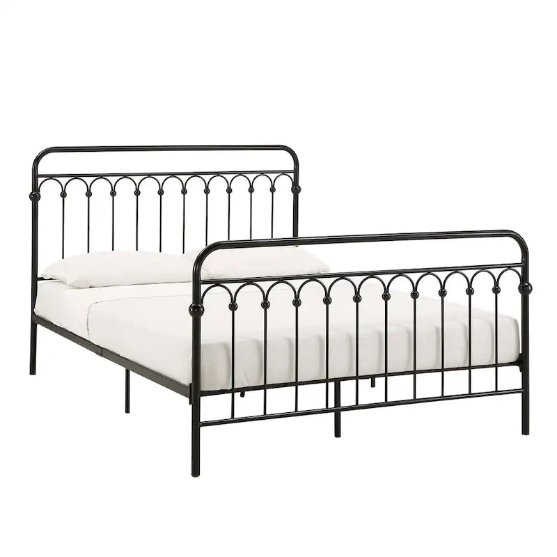 Metal Arches Platform Bed Frame, Arch Head and Footboard Design, Multiple Sizes and Finishes