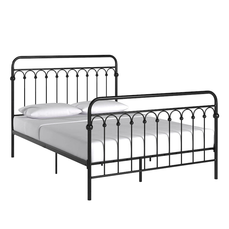 Metal Arches Platform Bed Frame, Arch Head and Footboard Design, Multiple Sizes and Finishes