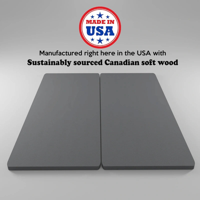 1.5" Split Bunkie Board for Mattress Support, Fully Assembled, Gray, Fits Most Bed Frames