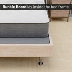 1.5" Split Bunkie Board for Mattress Support, Fully Assembled, Gray, Fits Most Bed Frames