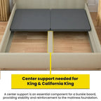 1.5" Split Bunkie Board for Mattress Support, Fully Assembled, Gray, Fits Most Bed Frames