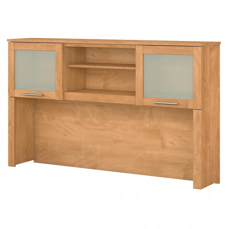 Bush Furniture Somerset Ash Gray 60W Hutch for L Shaped Desk - 59.09L x 12.50W x 35.69H