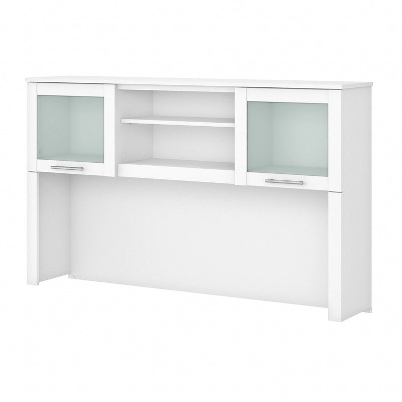 Bush Furniture Somerset Ash Gray 60W Hutch for L Shaped Desk - 59.09L x 12.50W x 35.69H