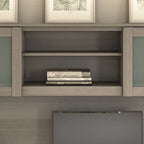 Bush Furniture Somerset Ash Gray 60W Hutch for L Shaped Desk - 59.09L x 12.50W x 35.69H