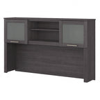 Bush Furniture Somerset Ash Gray 60W Hutch for L Shaped Desk - 59.09L x 12.50W x 35.69H