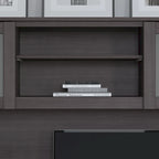 Bush Furniture Somerset Ash Gray 60W Hutch for L Shaped Desk - 59.09L x 12.50W x 35.69H