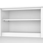 Bush Furniture Somerset Ash Gray 60W Hutch for L Shaped Desk - 59.09L x 12.50W x 35.69H