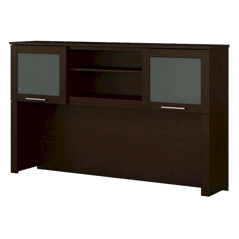 Bush Furniture Somerset Ash Gray 60W Hutch for L Shaped Desk - 59.09L x 12.50W x 35.69H