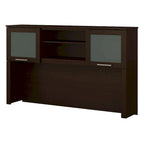 Bush Furniture Somerset Ash Gray 60W Hutch for L Shaped Desk - 59.09L x 12.50W x 35.69H